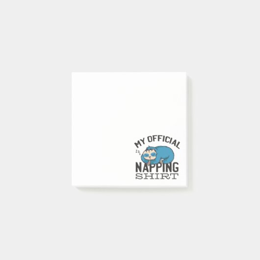 My official napping shirt - Lazy sleeping Sloth Post-it® Notes (Voorkant)