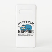 My official napping shirt - Lazy sleeping Sloth Samsung Galaxy Hoesje (Achterkant)
