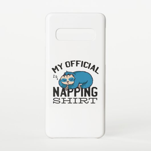 My official napping shirt - Lazy sleeping Sloth Samsung Galaxy Hoesje (Achterkant)