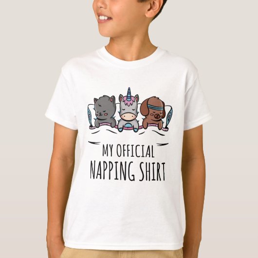 My official napping shirt sleeping Unicorn Dog Cat (Voorkant)
