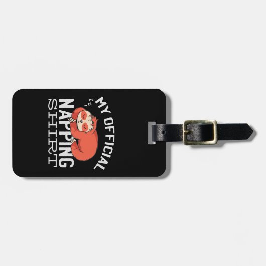 My official napping shirt Sloth Bagagelabel (Voorkant horizontaal)