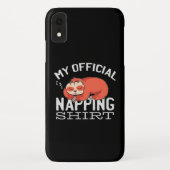 My official napping shirt Sloth Case-Mate iPhone Case (Achterkant)
