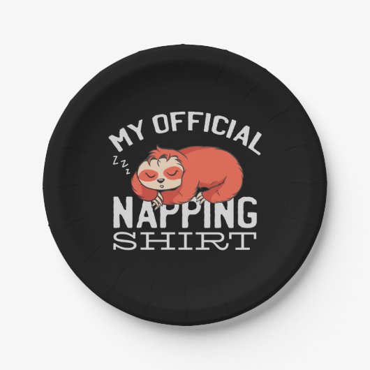 My official napping shirt Sloth Papieren Bordje (Voorkant)