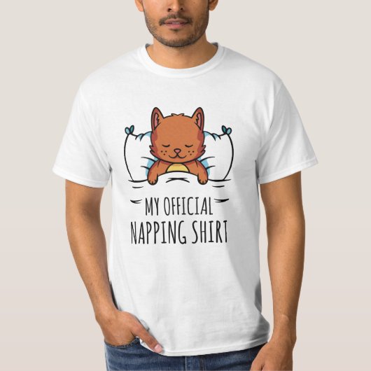 My official napping shirt with sleeping Cat (Voorkant)