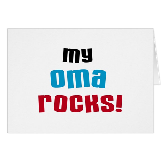 My Oma Rocks T-shirts en geschenken (Voorkant Horizontaal)