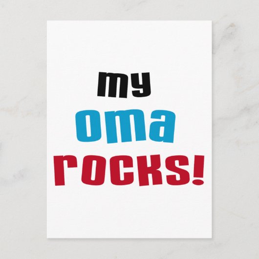 My Oma Rocks T-shirts en geschenken Briefkaart (Voorkant)