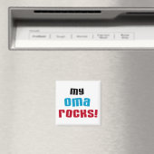 My Oma Rocks T-shirts en geschenken Magneet (Insitu (Vaatwasser))