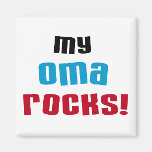My Oma Rocks T-shirts en geschenken Magneet