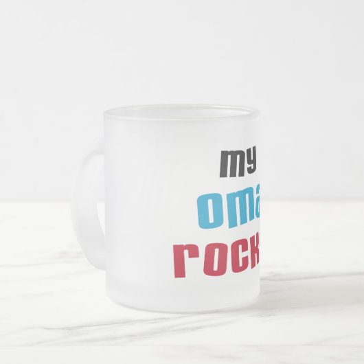 My Oma Rocks T-shirts en geschenken Matglas Koffiemok (Voorkant links)
