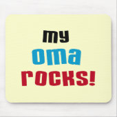 My Oma Rocks T-shirts en geschenken Muismat (Voorkant)