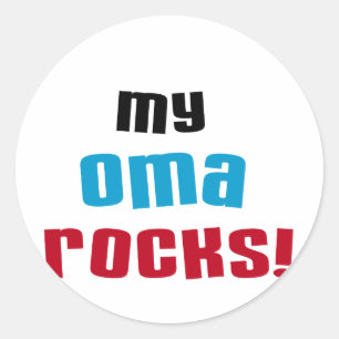 My Oma Rocks T-shirts en geschenken Ronde Sticker