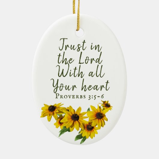 My One Word: Trust Keramisch Ornament (Achterkant)