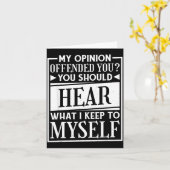 My Onion Offended You Funny Sarcastic Humor  Kaart (Gele Bloem)