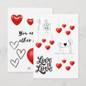 my other half love card bedankkaart (Voorkant / Achterkant)