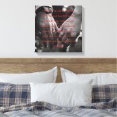 "My Other Half" Romantisch Hartslag Citaat Canvas Afdruk (Insitu (Slaapkamer))