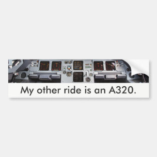 "My other ride is an A320." Autoaufkleber Bumpersticker
