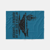 My Other Ride Was An Aircraft Carrier  Fleece Deken (Voorkant (Horizontaal))