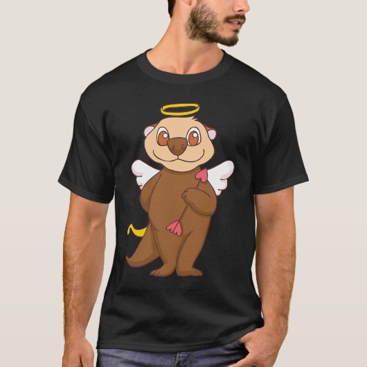 My Otter Is My Valentine Sea Otters Cupid Valentin T-shirt (Voorkant)
