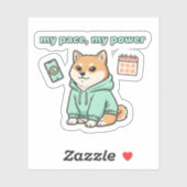 My Pace My Power Sticker – Motivational Shiba Dog  (Vel)