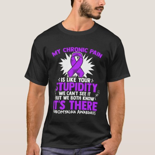 My Pain Fibro Survivor Purple Fibromyalgia Awarene T-shirt (Voorkant)