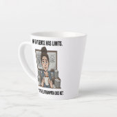 My Patience Has Limits – Funny Coffee Lover Tired  Latte Mok (Linkerhoek)
