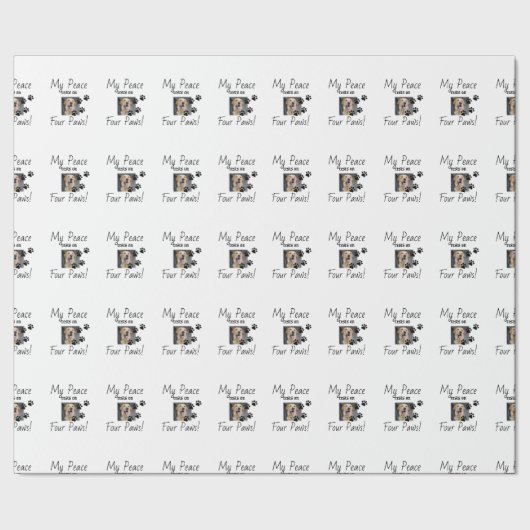 My Peace Rust On Four Paws - Schattigee Pet Lover Cadeaupapier (Zoom)