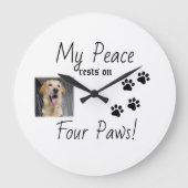 My Peace Rust On Four Paws - Schattigee Pet Lover Grote Klok (Voorkant)