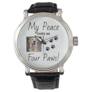 My Peace Rust On Four Paws - Schattigee Pet Lover  Horloge