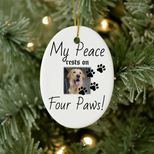 My Peace Rust On Four Paws - Schattigee Pet Lover Keramisch Ornament (Boom)