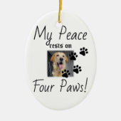 My Peace Rust On Four Paws - Schattigee Pet Lover Keramisch Ornament (Voorkant)
