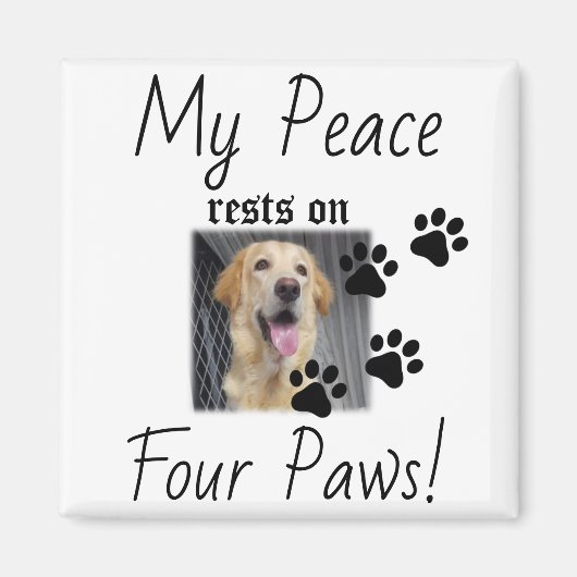 My Peace Rust On Four Paws - Schattigee Pet Lover  Magneet (Voorkant)