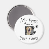 My Peace Rust On Four Paws - Schattigee Pet Lover Magneet (Voorkant / Achterkant)