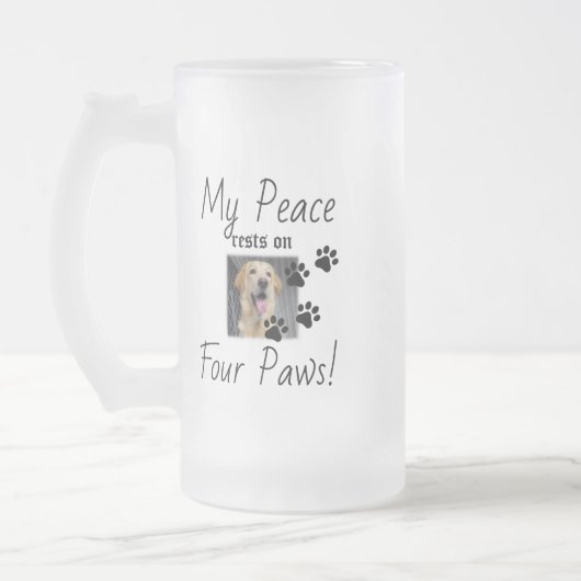 My Peace Rust On Four Paws - Schattigee Pet Lover Matglas Bierpul (Links)
