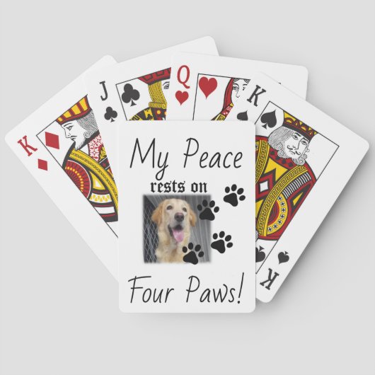 My Peace Rust On Four Paws - Schattigee Pet Lover  Pokerkaarten (Achterkant)