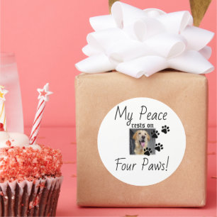 My Peace Rust On Four Paws - Schattigee Pet Lover Ronde Sticker