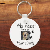 My Peace Rust On Four Paws - Schattigee Pet Lover Sleutelhanger (Voorkant)
