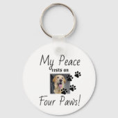 My Peace Rust On Four Paws - Schattigee Pet Lover Sleutelhanger (Achterkant)