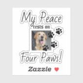 My Peace Rust On Four Paws - Schattigee Pet Lover Sticker (Vel)