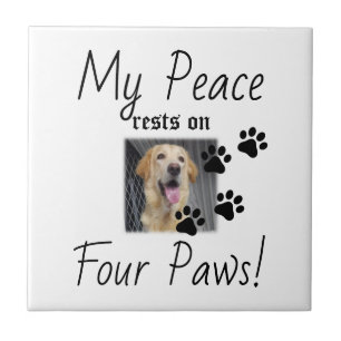 My Peace Rust On Four Paws - Schattigee Pet Lover Tegeltje