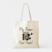 My Peace Rust On Four Paws - Schattigee Pet Lover Tote Bag (Achterkant)