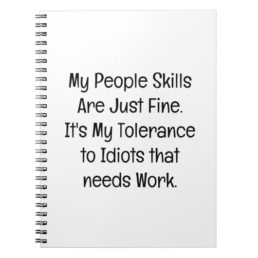 My People Skills Are Just Fine Notitieboek (Voorkant)
