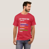 My Perfect Day Wake Up Play Video Games Gaming gif T-shirt (Voorkant volledig)