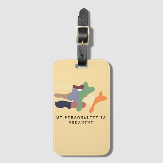 My Personality is Sunshine Bagagelabel (Voorkant (verticaal))