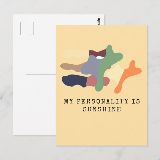 My Personality is Sunshine Briefkaart (Voorkant / Achterkant)