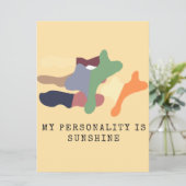 My Personality is Sunshine Kaart (Staand voorkant)