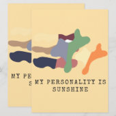 My Personality is Sunshine Kaart (Voorkant / Achterkant)