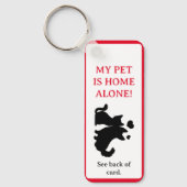 My Pet, Dog is Home Alone Card Keychain (Voorkant)
