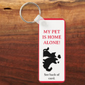 My Pet, Dog is Home Alone Card Keychain (Voorkant)