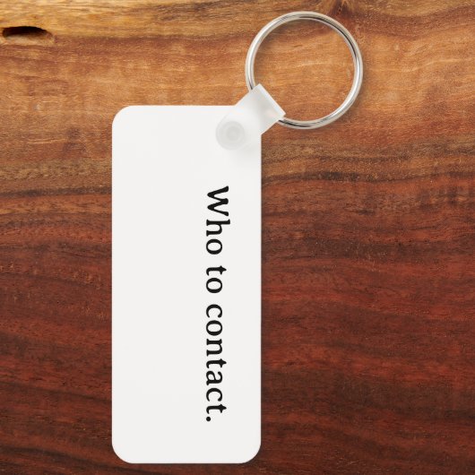 My Pet, Dog is Home Alone Card Keychain (Achterkant)