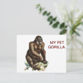MY PET GORILLA BRIEFKAART (Staand voorkant)